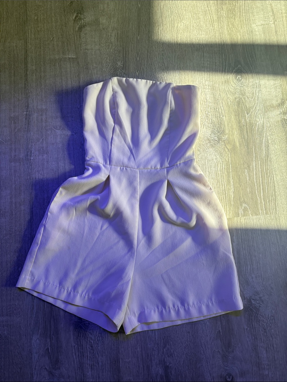 Song of Style Cream Strapless One-Piece Romper